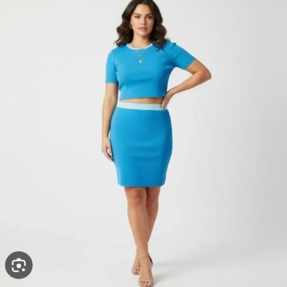 House Of Harlow Blue Skirt Set, Size S